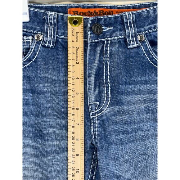 Rock & Roll Cowboy Jeans Boys 16R Bootcut BB82B Western Denim Blue - Picture 2 of 12
